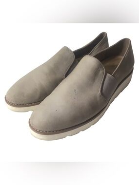 Franco Sarto Hailie2 Taupe Slip-on Shoes Loafers Women Size 9.5 UK 7.5 EUR 39.5
